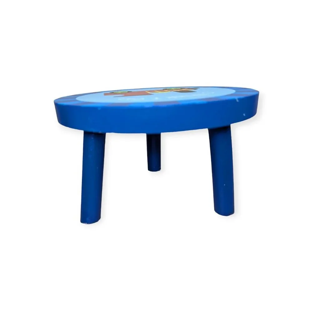 Wooden Doll Stool with a Train Theme